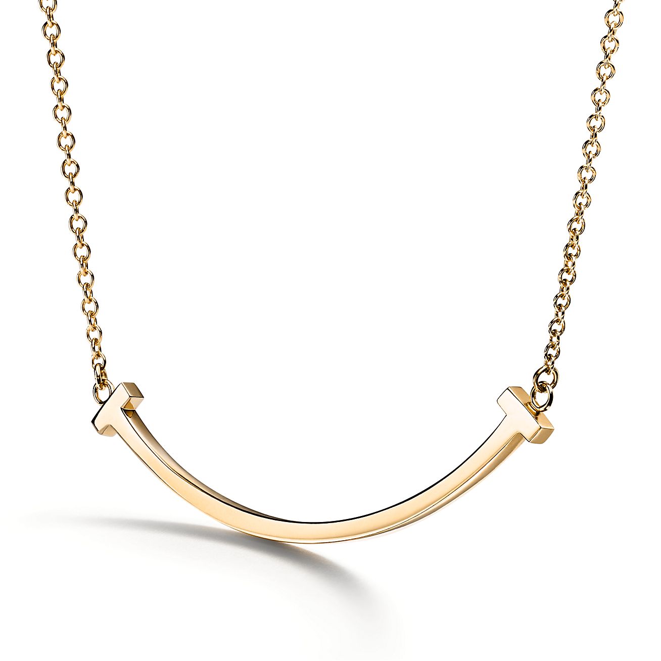 18K Tiffany Smile Pendant Necklace